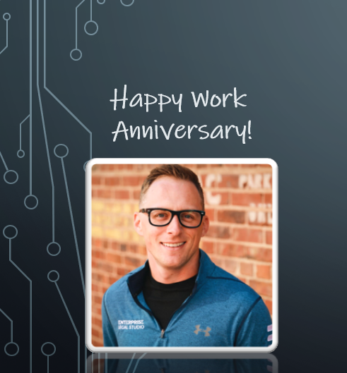 6 years ago today Grant started working with us! Thank you for your hard work and energy! 🎉 #Congratulations #OurTeam #elegalstudio