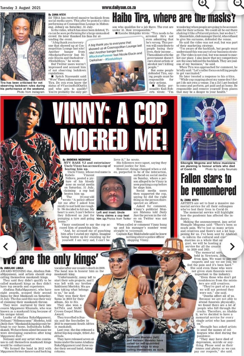 AbafanaM's tweet photo. #kwasukaukushisamadoda. Get your own today dailysun 3 August 2021 ungaphuthelwa eziphuthumayo ngabafana baka mgqumeni https://t.co/U2wmL3RSpW
