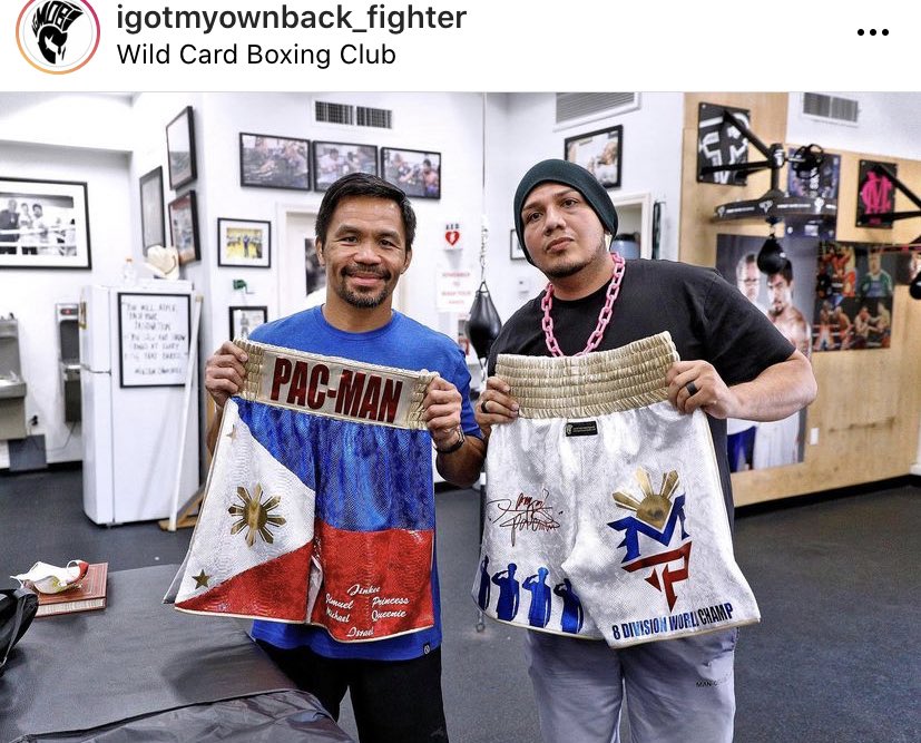 ZENAPRCHAMP's tweet photo. like that #designer @xxIGotMyOwnBack @MannyPacquiao #Vegas #Fight #Thebest go to twitter and #Facebook and follow the journey best in the biz ! @Ringside73 @SiriusXMBoxing @BoxingNewsED #MannyPacquio #IGMOB https://t.co/Vg8l2DSu1y