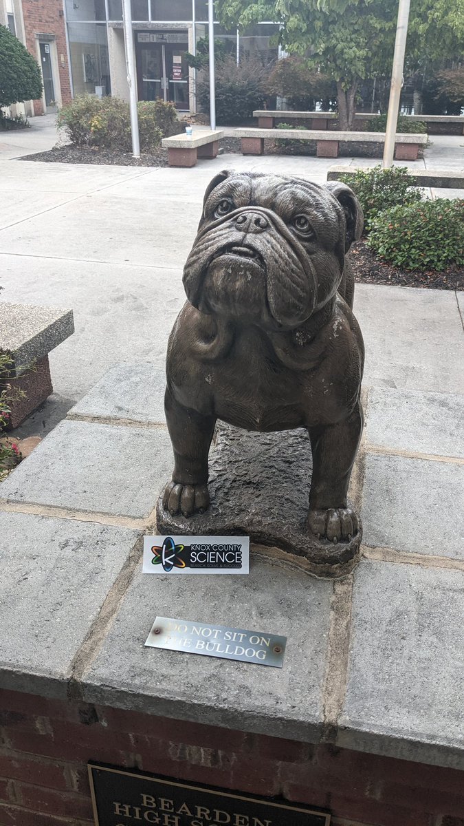 FutureSciTeach's tweet photo. Where you at @yo_rho? @KCSScience. (No bulldogs were stickered during the picture) https://t.co/y7jVhFQTms