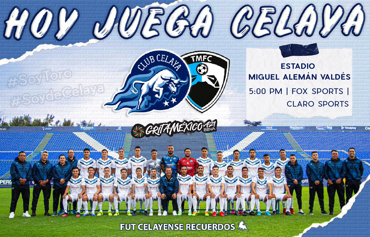 ¡HOY JUEGAN LOS TOROS! 🐃🤙🏻

¿Cuál es tu pronóstico? 🤔📝

En punto de las 🕔 5:00 pm Celaya disputará su primer partido del torneo como local, recibiendo a Tampico. 🦀
¿Ya tienes tus boletos?🎫 👀 Adquierelos en Boletomovil.com