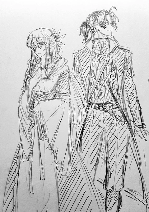 I did sketch #sherliam in fantasy au, it was based from the wattpad Im currently reading rn"SECOND PRINCE &amp; BLACK KNIGHT" by Shion Doyle  Its in Indonesia language Ah yes, Liam here is wearing a woman dress, and Sherly wearing a knight uniform #yuumori #fanart 