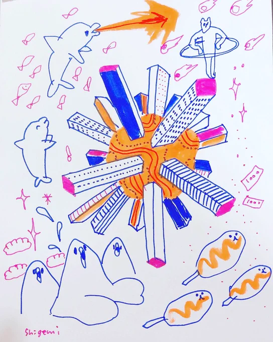 毎晩1枚は何でもない
落書きをしようとおもいました。 
