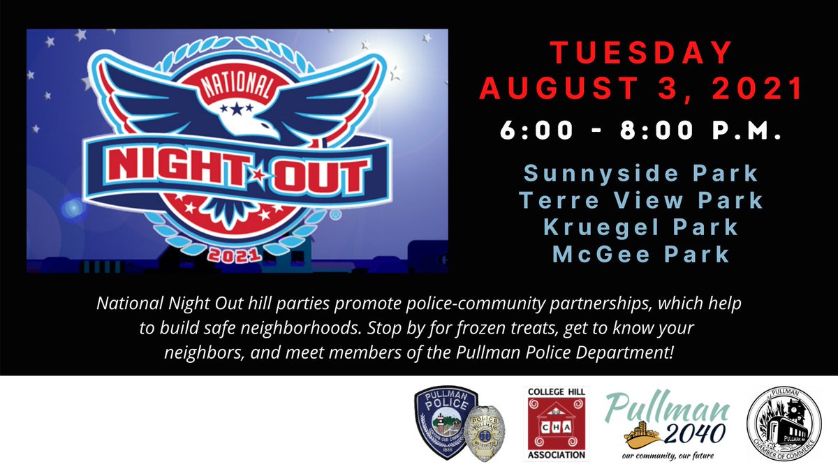See you tonight, Pullman! 
#PullmanProud #NationalNightOut #MyPD
