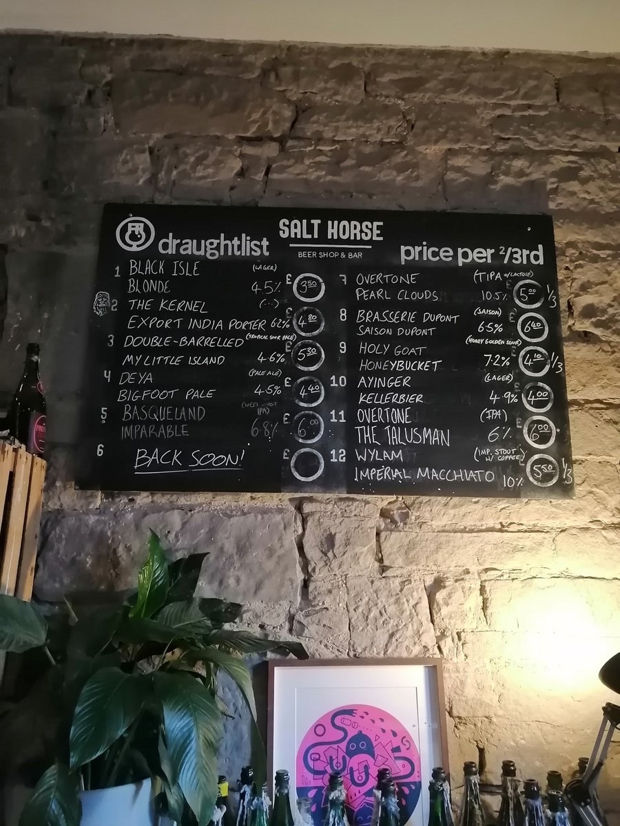 Tuesdays beer board: