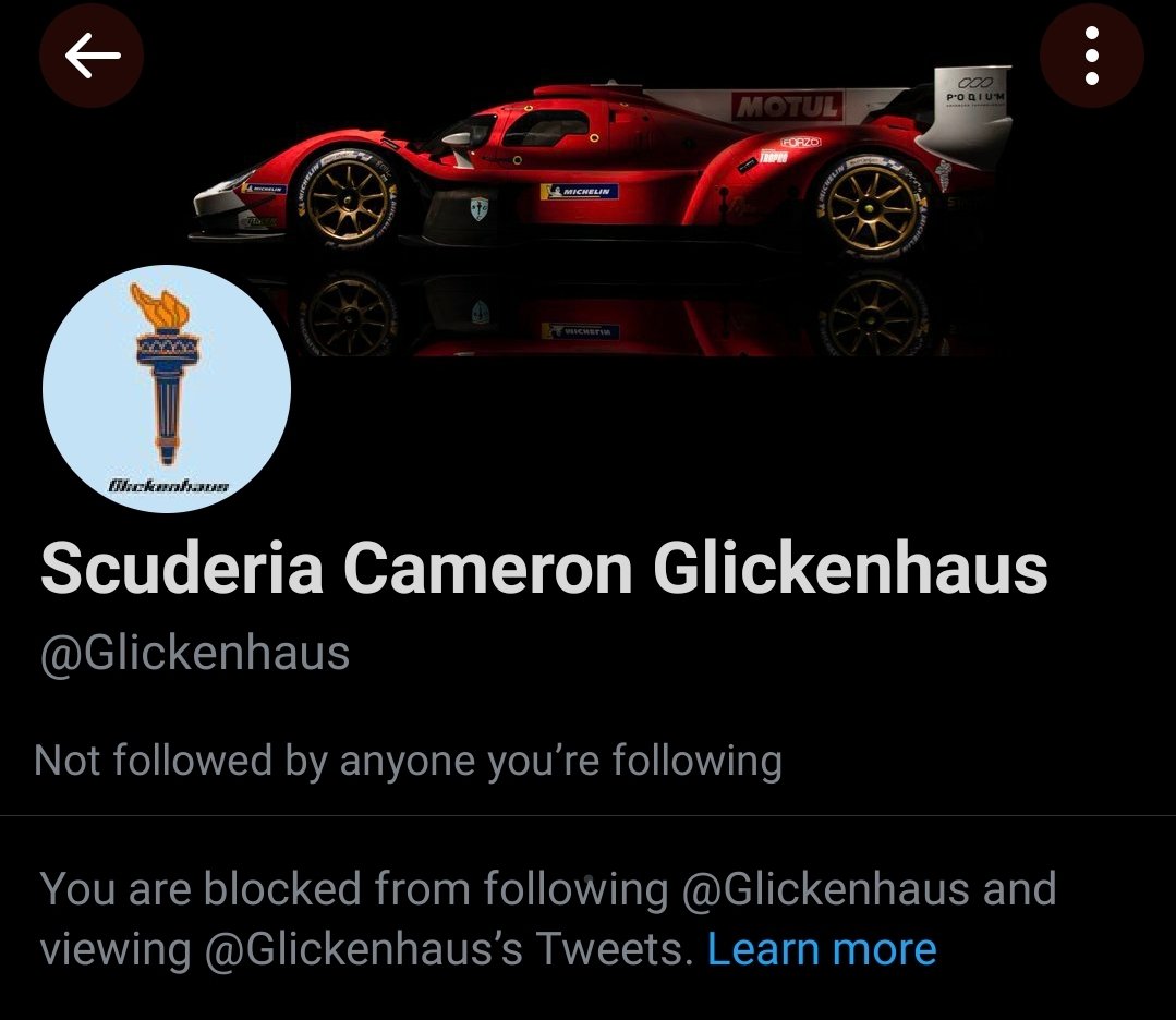 JimmyBroadbent's tweet photo. Lmfao

At least we know what kind of team Glickenhaus is now. https://t.co/fj9aPfOTsB