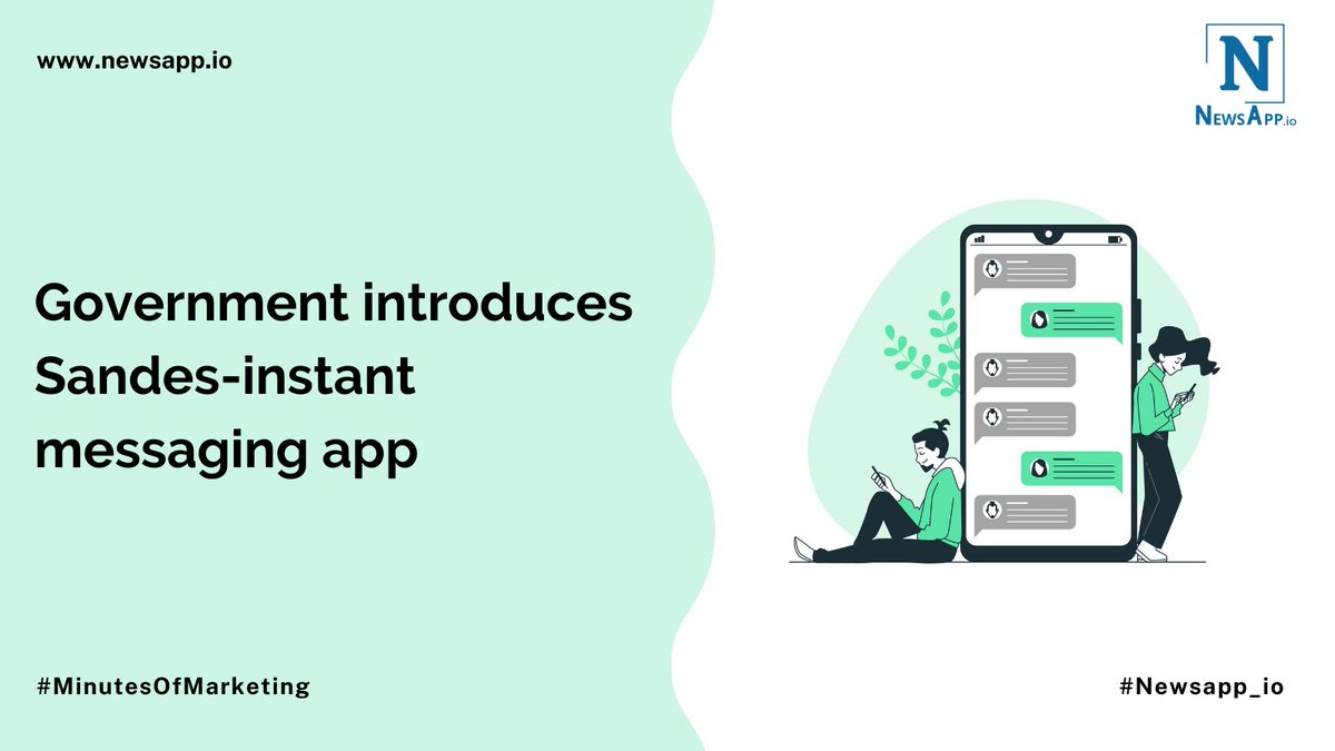 newsapp_io's tweet photo. Government introduces Sandes-instant messaging app
📨 Sandes, an instant messaging platform has been introduced in India as an alternative to WhatsApp.
📨 This domestic messaging app will be available on both iOS & Android.
#SandesApp #DigitalTransformation #MinutesOfMarketing https://t.co/2ZT6P6n9aX