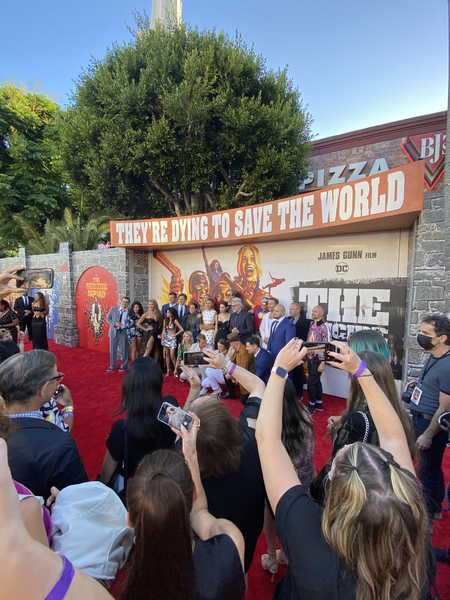 SuicideSquadUK's tweet photo. #TheSuicideSquad brought the heat to Los Angeles for the World Premiere! Trust us, you won’t want to miss this movie – see it in cinemas now! Tickets: https://t.co/slEgW7CcFq https://t.co/XjH0GAx9vJ