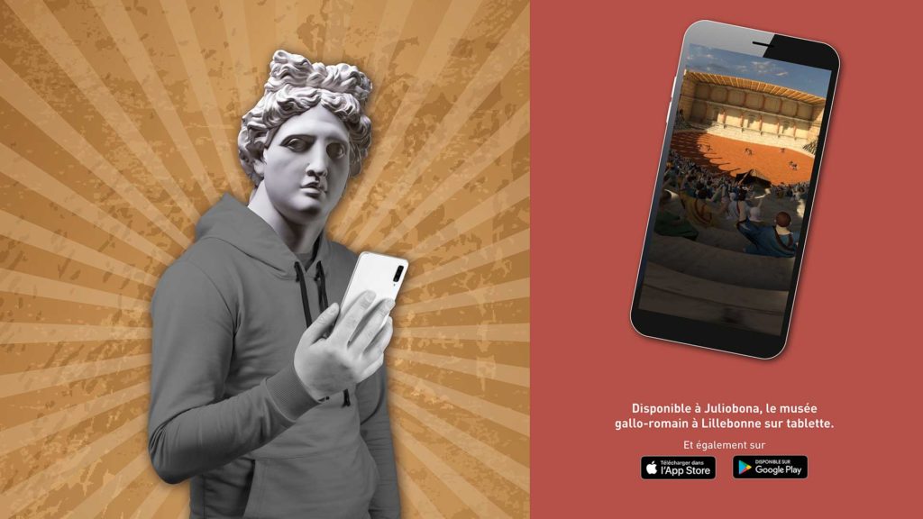 aurelie_p_'s tweet photo. Sortie de #Juliobona 3.0, application pour découvrir la vie à Lillebonne dans l’Antiquité ! Reconstitutions #3D, #vidéos, jeux… pour une immersion au cœur de la cité antique !  Réal. @opixido @PolymorphFr / Projet @CauxSeineAgglo parten. @seinemaritime @_Lillebonne @MuseeLouvre https://t.co/p8TaBRzQdR