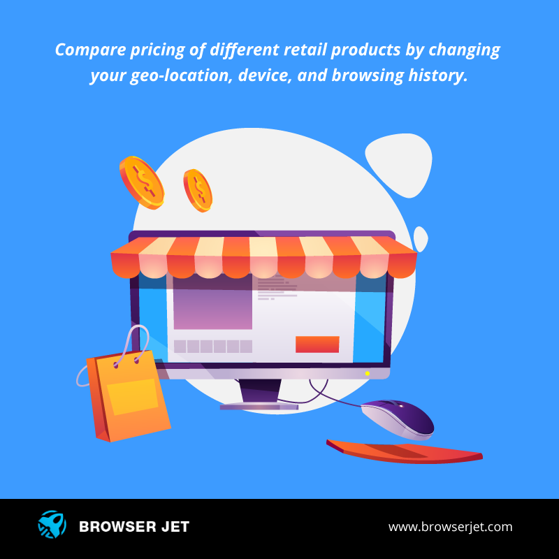 BrowserJet's tweet photo. Compare pricing of different retail products by changing your geo-location, device, and browsing history.

#proxy #vpn #retail #geolocation #browsing #browser #browserjet #products #pricing https://t.co/UFIdsx2wD0