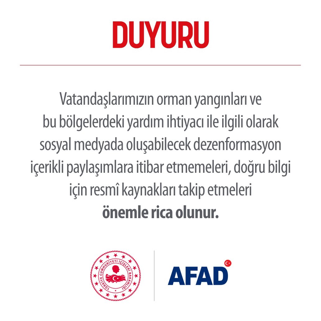 Kamuoyuna saygıyla duyurulur.