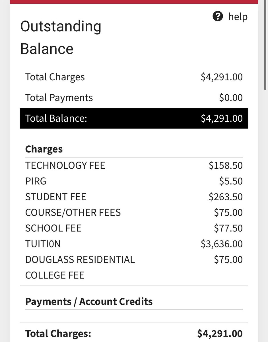 Hey fam asking for you to please boost / share / help out my fall tuition just dropped 🙃 I wasn’t approved again the NJ staid aid and all the scholarships I applied I got denied at. This bill is hefty for me and since I am doing an unpaid internship cutting hours has not helped