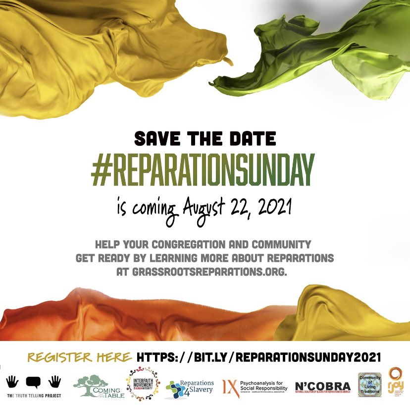 Triecespieces1's tweet photo. Queen Mother Dorothy Lewis Benton of #NCOBRA first proposed the idea of reparations Sunday more than 35 years ago. The 5th annual #ReparationSunday is August 22nd!Register here: https://t.co/z5C4MGoyRw
On #ReparationsSunday we work to remember and embody the work of our ancestors https://t.co/qW0pkfZ6RX