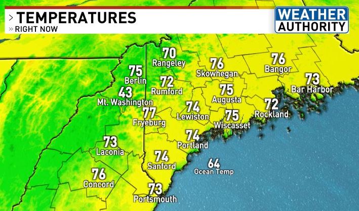 LexieOConnorWX's tweet image. Some high clouds have moved in but still looking and feeling pretty nice out there! Temperatures climbing into the mid to upper 70s.  
I have your full forecast coming up at noon #liveoncbs13!
#WeatherAuthority @WGME