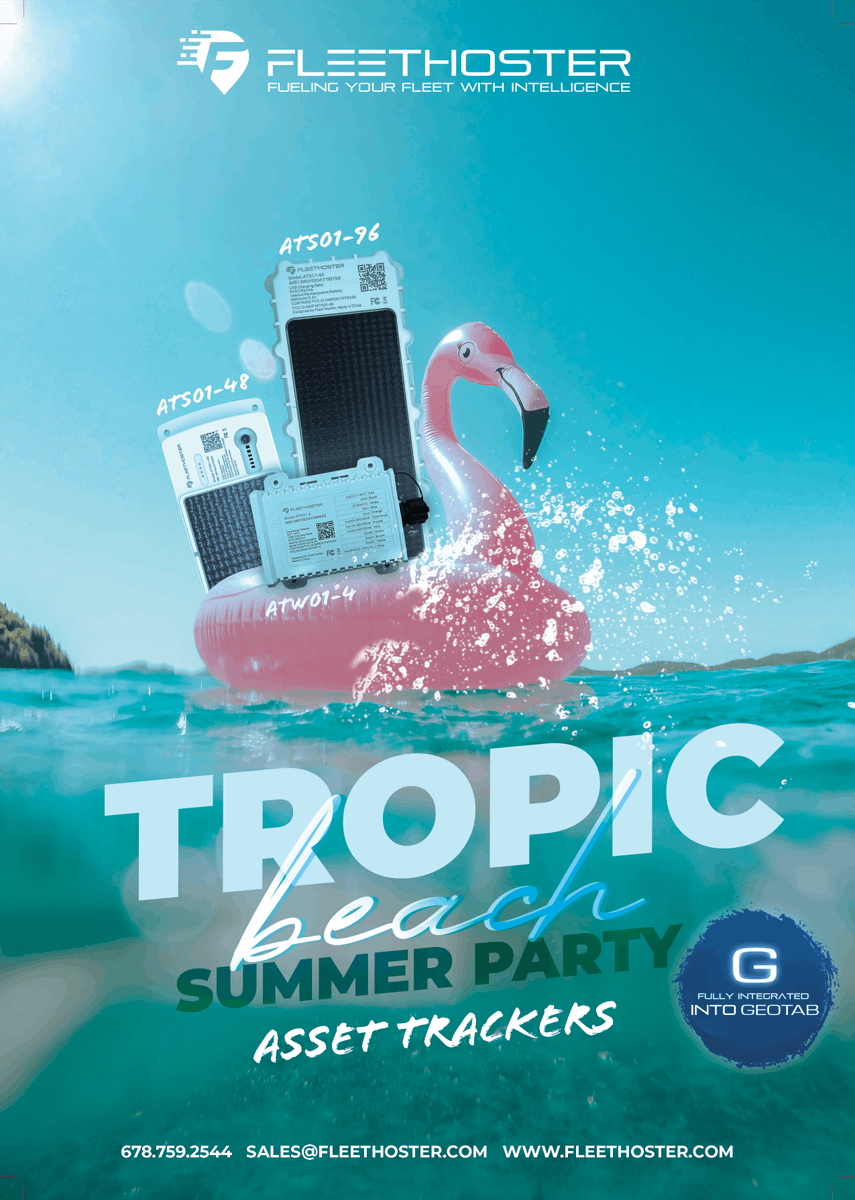 FleetHoster's tweet photo. Take a swim with our new asset trackers this summer! 🔅🌊
#fleethoster #geotab #partner #assettracking #solar #wired #fleetmanagement #telematics https://t.co/JsZRCFIiVU