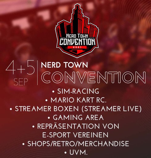 Falls ihr euch noch nicht sicher seid, ob ihr vorbeikommen wollt, haben wir hier ein Paar der vor Ort stattfindenden Events aufgeschrieben.

Mehr Infos: nerdtown-esport.at/events

Tickets: nerdtown-esport.at/ticket-shop

#NTC #NerdTownConvention #NTHYPE