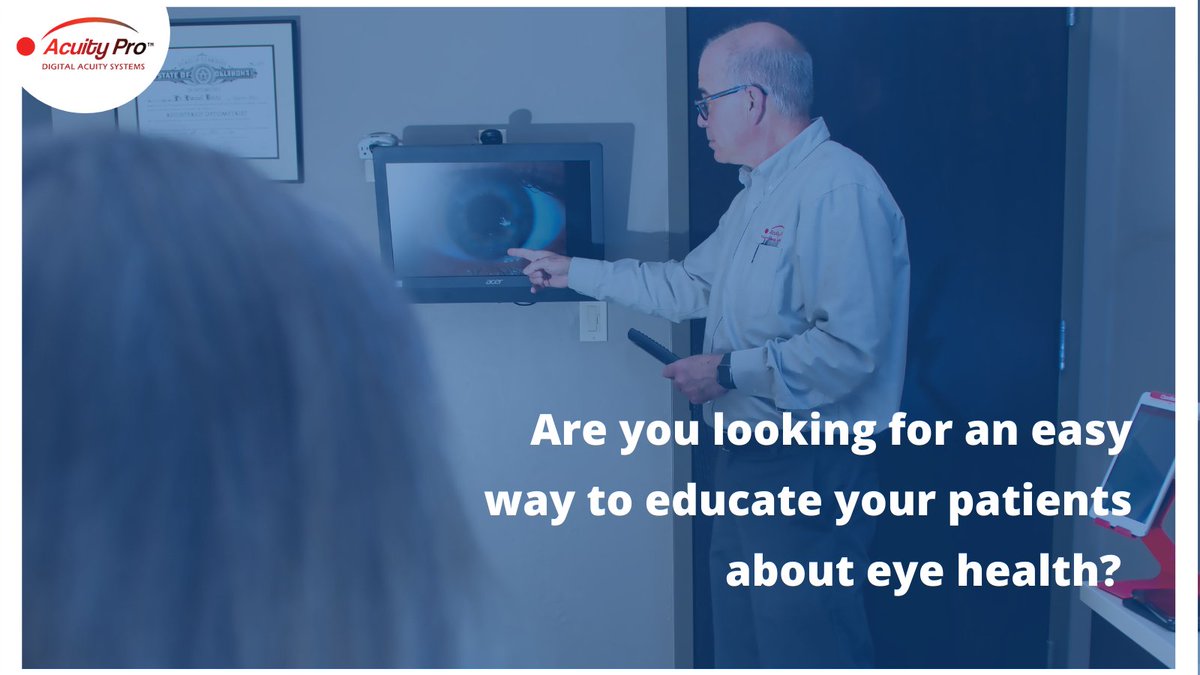 Acuity Pro is so much more than a digital acuity system. Our software also features a slideshow of premade slides about varying eye conditions and concerns like pink eye and allergies. You can also feature slides of your own! Learn more: AcuityPro.com/Features