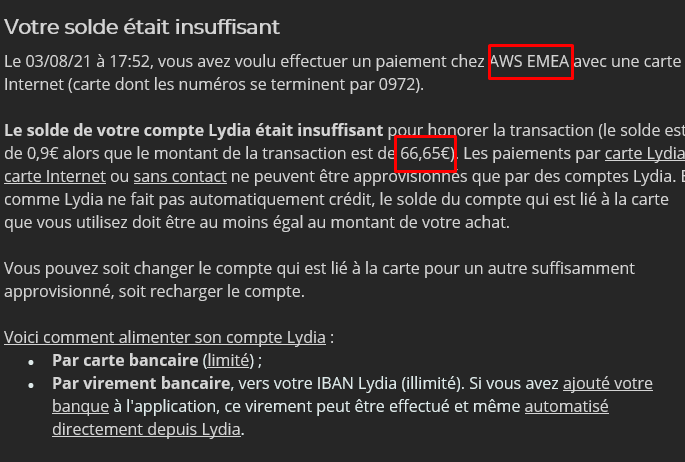Courte_Hugo's tweet photo. AWS in a nutshell 🤬
Protégez moi Lydia avec vos cartes à usages uniques svp 😞 https://t.co/CGfsfoUb81