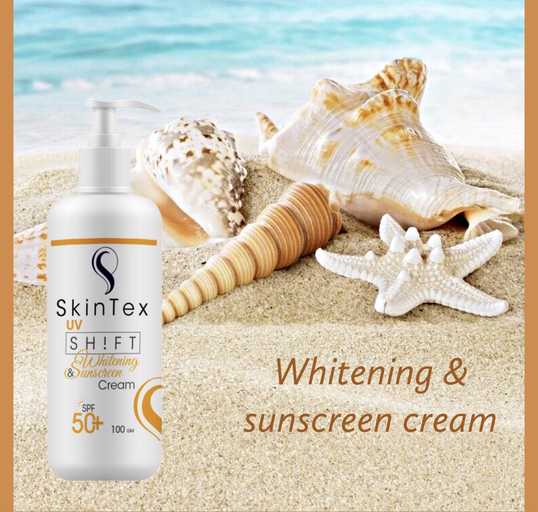 Skin tex UV shift 50+ Whitening cream

Composition :
Zinc oxide, Titanium dioxide, Kojic acid,
Liquorice extract, Glycerin, Benzophene-3
and Vitamin E

تكوين :
 أكسيد الزنك ، ثاني أكسيد التيتانيوم ، حمض كوجيك ،
 خلاصة العرقسوس ، الجلسرين ، البنزوفينون 3
 وفيتامين هـ