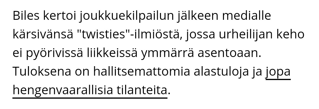 markusvir's tweet photo. Sanoisin, että jos kaupan kassalla huomaa olevansa pyörivässä liikkeessä, jossa keho ei ymmärrä asentoaan, niin kannattaa jättää ne lisäoluet ostamatta. #voimistelu https://t.co/sQYC5SLOOb