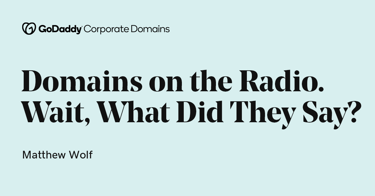gcd_team's tweet photo. Ever wonder about domain names and radio advertising, like how often they are included and what kinds of domains are used? Read the latest from Matthew Wolf on his recent findings: https://t.co/BhMuSbJMfi https://t.co/KlYXKN4Gvn