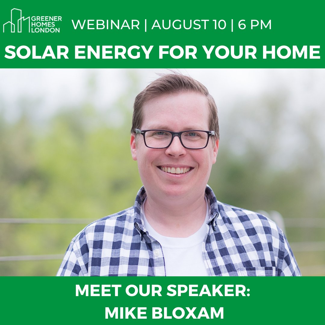 LondonEnviroNet's tweet photo. Meet Mike Bloxam, our speaker at the Your Guide To Solar Energy For Your Home Webinar! Mike is an expert in solar energy with over 20 years of experience and hundreds of solar installations under his belt. Sign up for the webinar to learn from him!  https://t.co/pxqRkTnVHN https://t.co/EMblfNunv0
