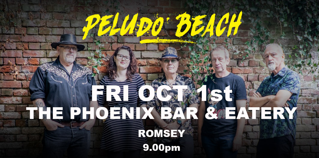 <a href="/PeludoBeach/">Peludo Beach</a> will be back at @thephoenixbarandeateryromsey on October 1st for another great night of dancing and singing.