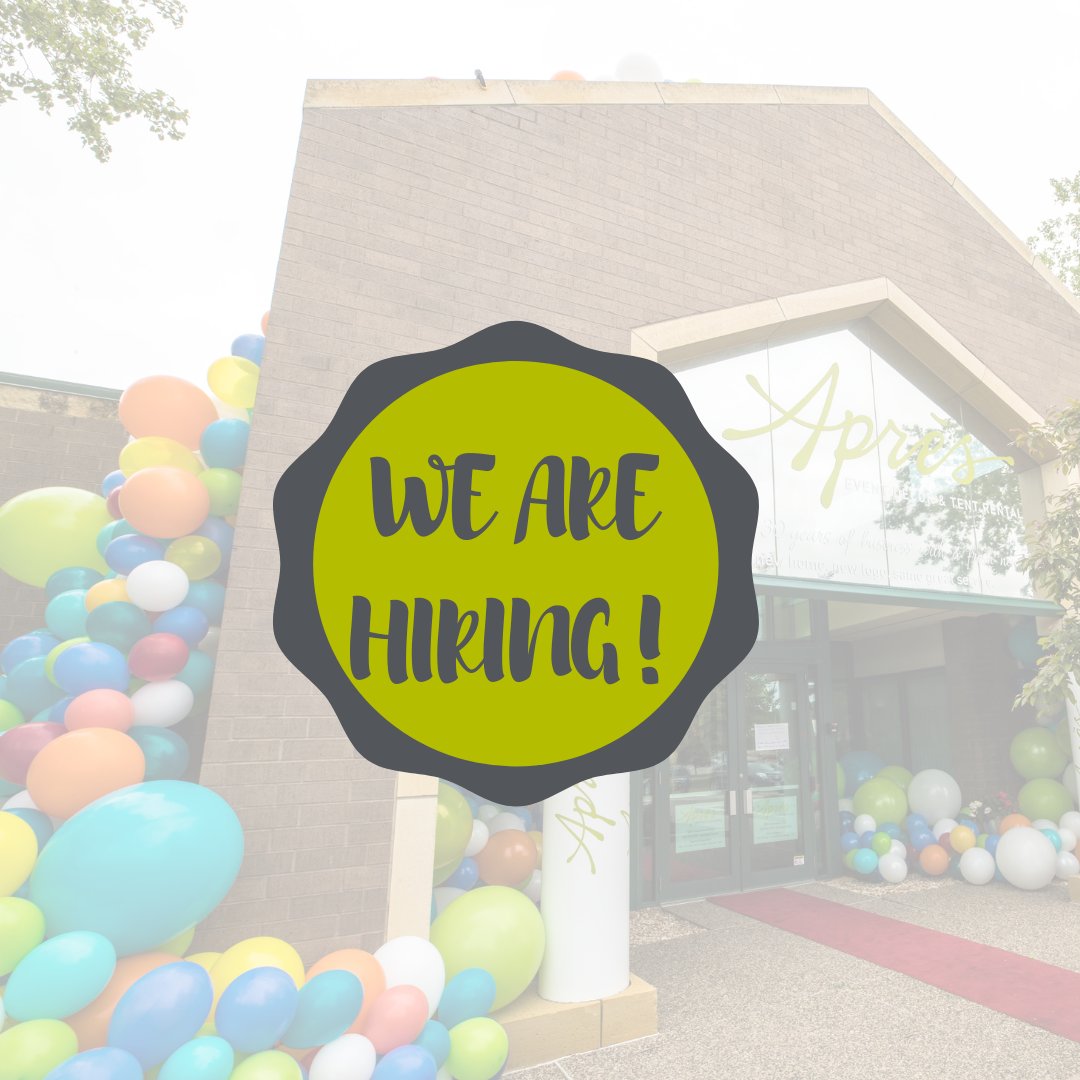 Read more and apply on our website! 

apresparty.com/join-our-team