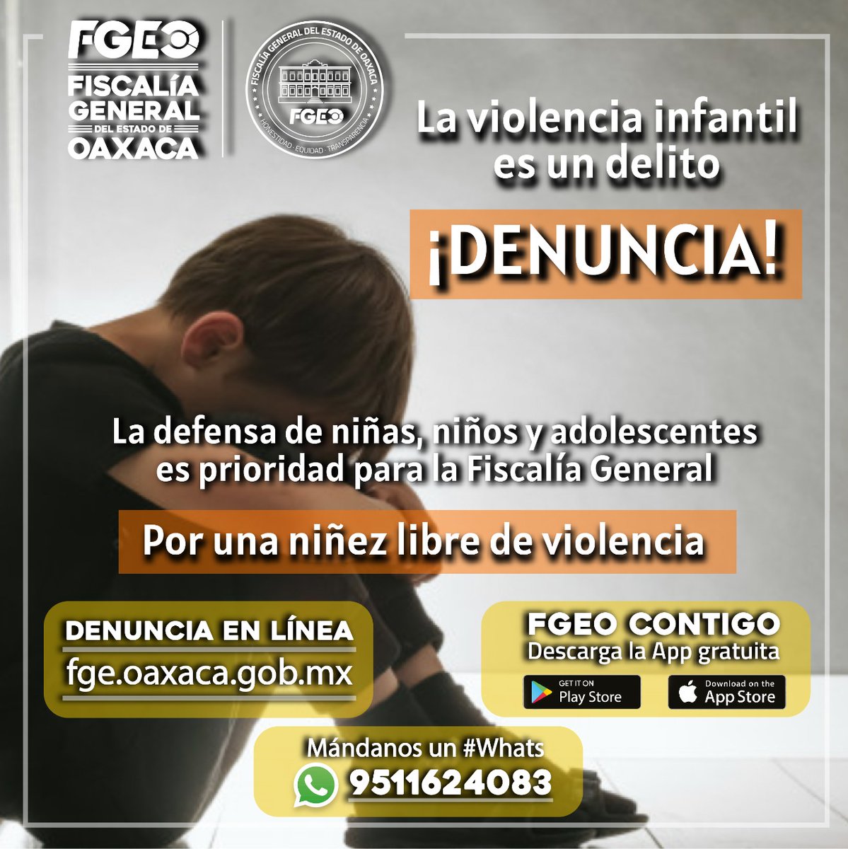 FISCALIA_GobOax's tweet photo. La @FISCALIA_GobOax trabaja incansablemente por una niñez libre de violencia, aplicando todo el rigor de la Ley a quienes atenten en su contra. 
@PeimbertArturo https://t.co/sbHsiNBVbm