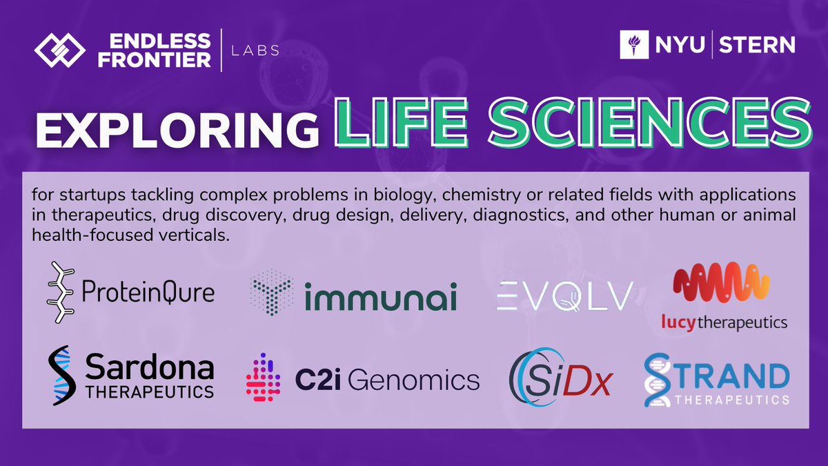 The Life Sciences track at EFL is best suited for startups tackling complex problems in biology, chemistry or related fields with applications in therapeutics, drug discovery, drug design, delivery, diagnostics, and other health-focused verticals.
Apply by Aug 6th!