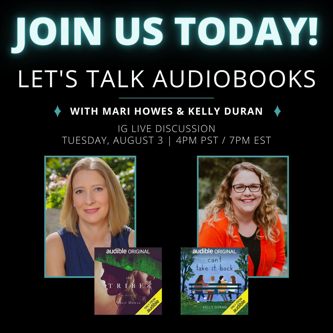 ByKellyDuran's tweet photo. 🚨 TODAY IS THE DAY! 🚨 

Please join me and fellow Audible Original author @marihowes over on Instagram for an IG Live Conversation about Audiobooks at 4pm PT / 7 pm ET!

https://t.co/EZqfHgHyIk

#audiobooks #authorsinconversation https://t.co/EtAoCUeJ6T