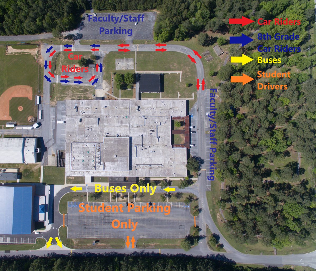 New <a href="/ArmucheeHigh/">Armuchee High School</a> traffic pattern 2021-2022 School Year