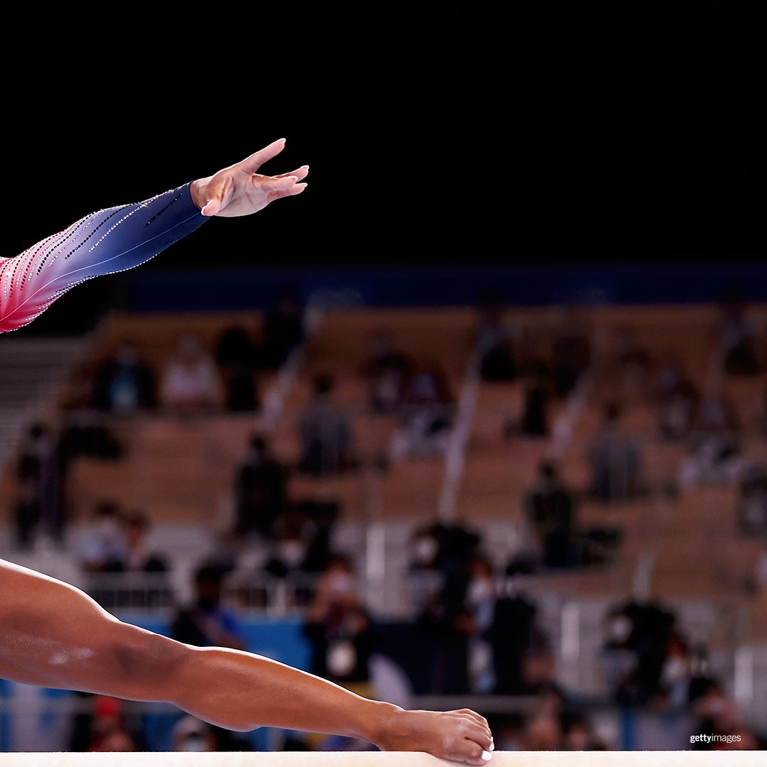 LA28's tweet photo. "It means more than all the golds. I pushed through so much over the last five years and the last week while I've been here. It was very emotional and I'm just proud of myself and all of these girls as well." - @Simone_Biles 💚 https://t.co/msQP7ud4sM