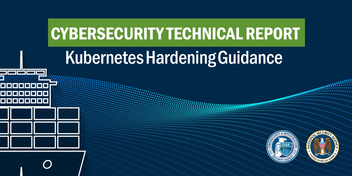 Follow CISA's accounts: @CISAgov and @CISACyber (@cyber) on Twitter photo Today, <a href="/CISAgov/">Cybersecurity and Infrastructure Security Agency</a> & <a href="/NSACyber/">NSA Cyber</a> outline threats against Kubernetes networks and recommend configurations so that organizations properly address associated risks Learn more: us-cert.cisa.gov/ncas/current-a…
#Cybersecurity #securevulnerabilities #enterprisesecurity Today, <a href="/CISAgov/">Cybersecurity and Infrastructure Security Agency</a> & <a href="/NSACyber/">NSA Cyber</a> outline threats against Kubernetes networks and recommend configurations so that organizations properly address associated risks Learn more: us-cert.cisa.gov/ncas/current-a…
#Cybersecurity #securevulnerabilities #enterprisesecurity