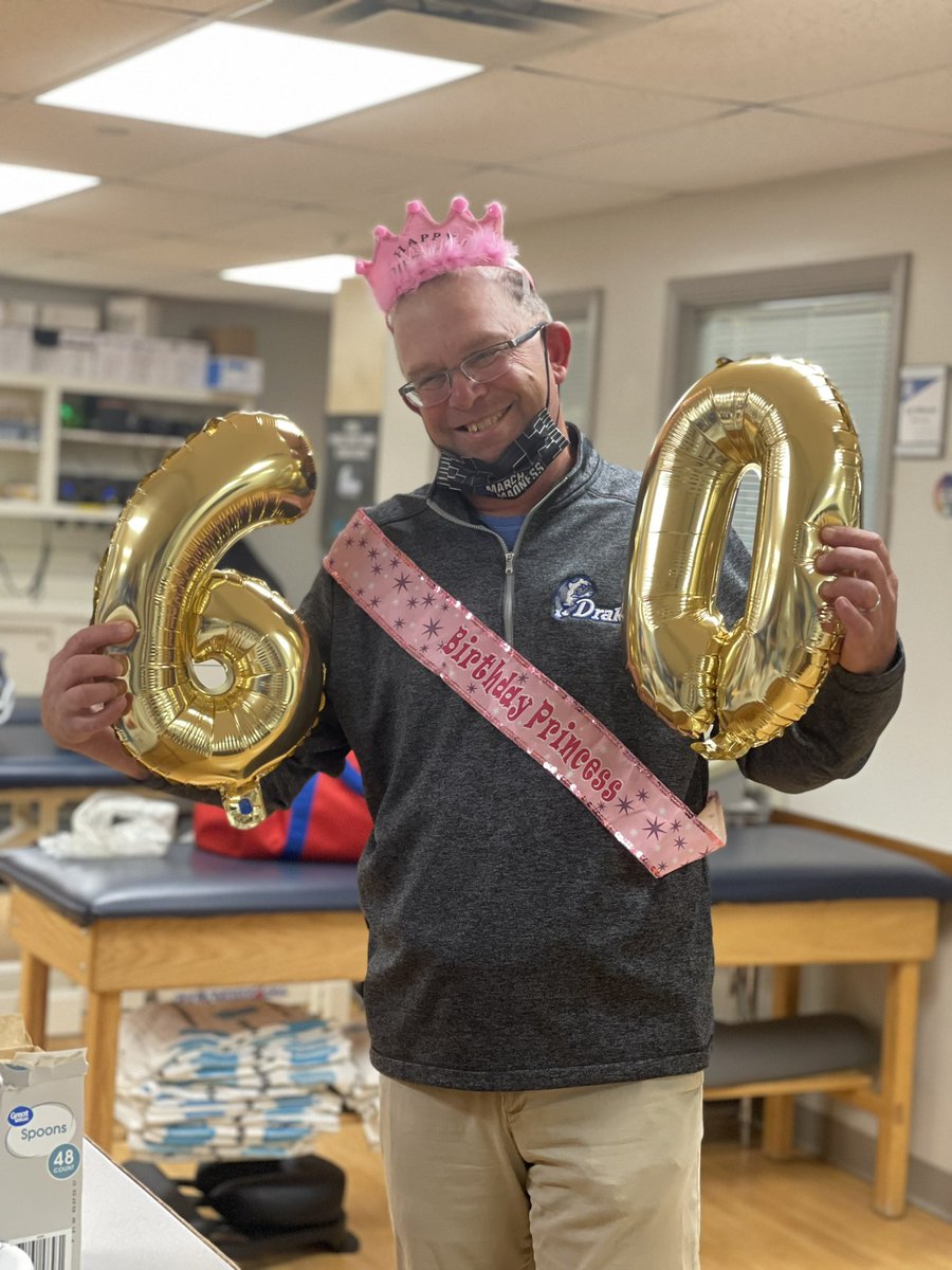 DrakeSportsMed's tweet photo. @DUBulldogs wants to wish a very Happy Birthday to @gdubatc!!! It has been a funfilled day of SCAT5 tests, spineboarding and meetings!!! Hope Laura and the 🐕 🐶 treat you right tonight! https://t.co/RHMDhaN48K