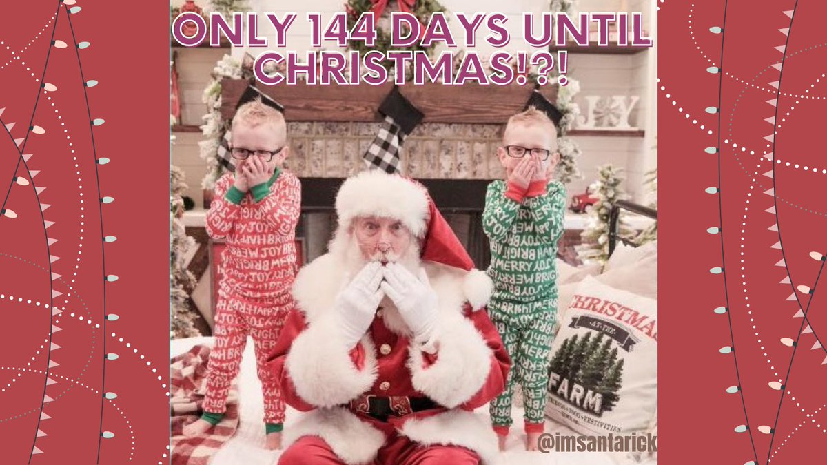 imsantarick's tweet photo. Only 144 days until Christmas....Have you been Naughty or Nice?
#SantaRick #imsantarick #christmascountdown #thewonderofchristmas #somuchfun #christmasiscoming #santaisreal #naughtyornice? #santasgotalistandhescheckingittwice #santaatlanta #atlantasanta #santainatlanta https://t.co/gbKH0Xz3oM