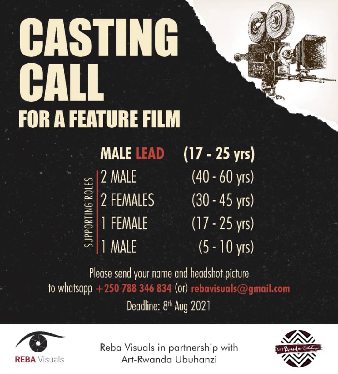 Casting Call <a href="/ubuhanziRw/">ArtRwanda - Ubuhanzi</a>