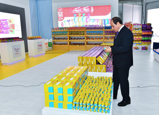 الرئيس السيسي يشهد افتتاح المدينة الصناعية الغذائية بـ المنوفية