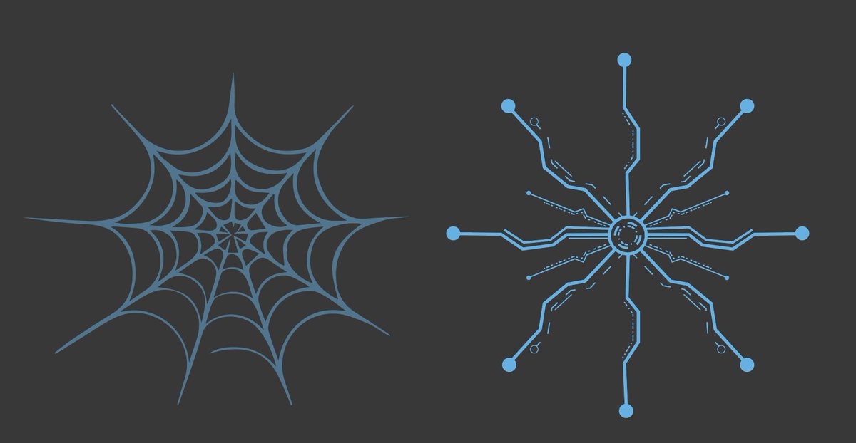 artofplo's tweet image. Question of the day...
Traditional Spider Web or Digital?
 Trying to come up with a logo for my #SpyderLab