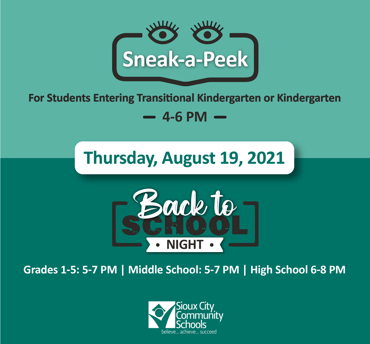 PerryCreekSCCSD's tweet photo. Mark your caldendars! It's back to school time. Tour your child's school, meet teachers, and drop off school supplies.  
Sneak a Peek for Kindergarten Only: 4-6 pm 
Back to School Night: 
Grades 1-5: 5-7 pm 
Middle School: 5-7 pm 
High School: 6-8 pm https://t.co/DwUvsl5wHt