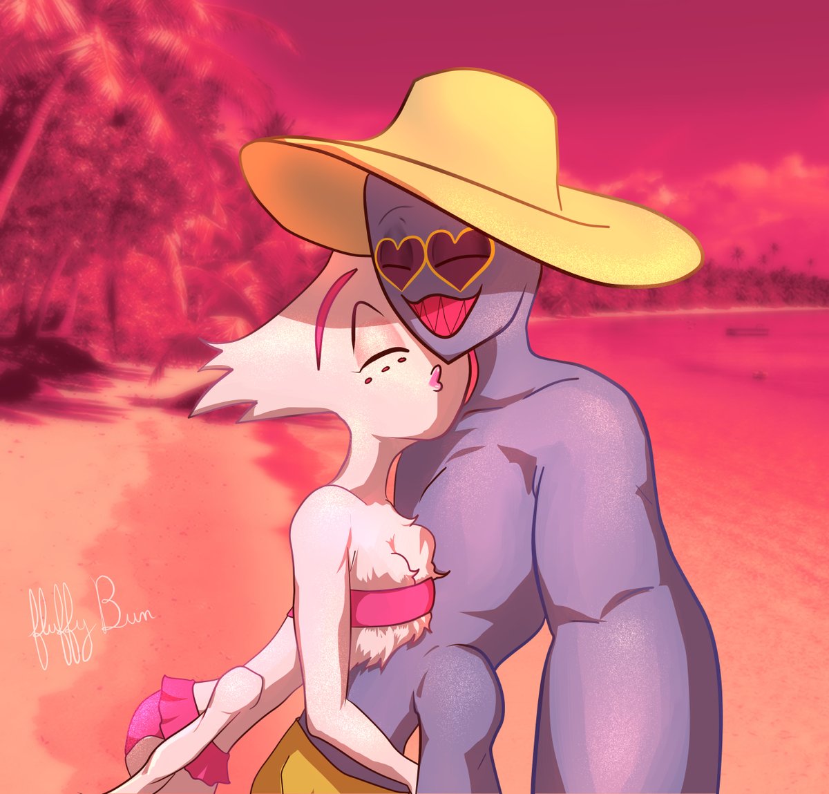 FluffyBunBunny's tweet photo. Day 5: Rest // Vacations~
#HazbinHotel #ValangelWeek #Hazbinhotelvalentino #AngelDust https://t.co/HipNiNDsaJ
