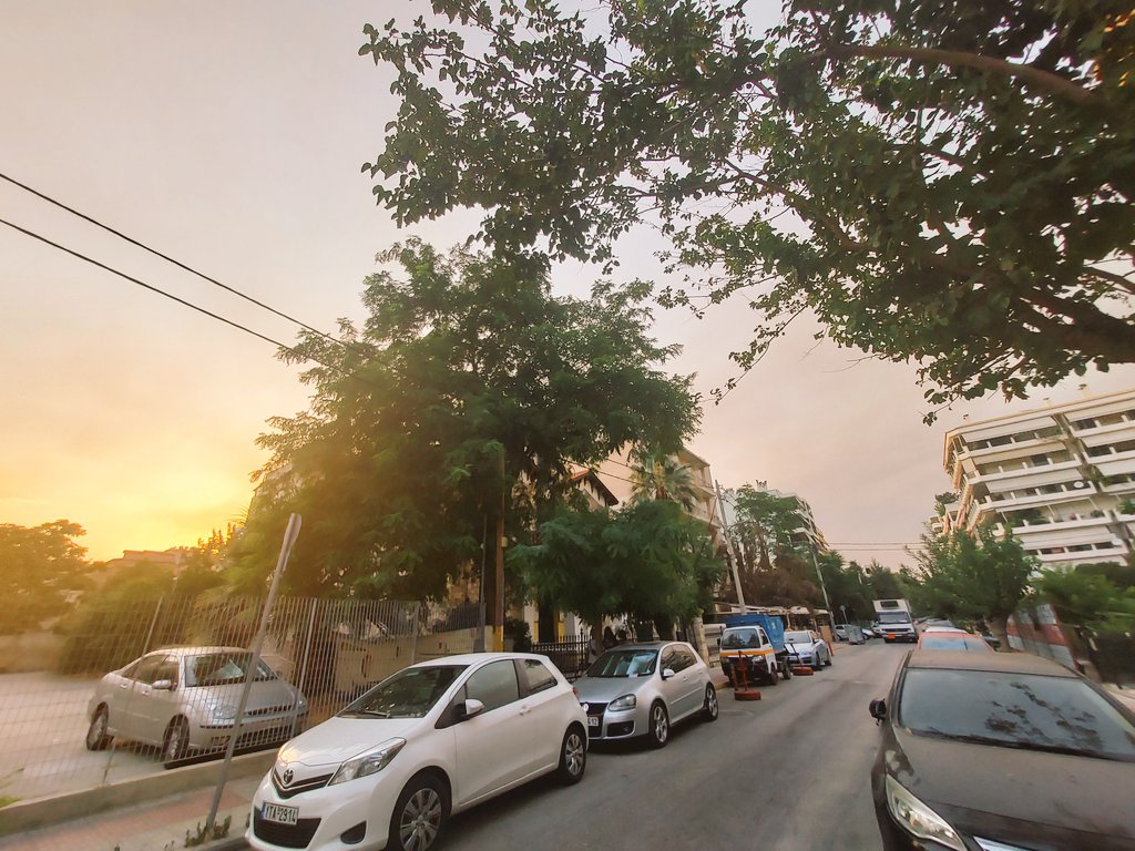 Most of Athens is now covered in smog and ash, as the fire in Varympompi continues to burn.

Picture taken from the southern suburb of Faliro - some 20km away from the blaze.