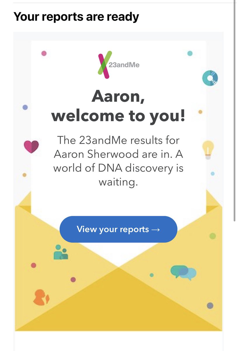 Very excited to see what my genomic sequencing results show. This data, in conjunction with commercially available wearables could build a very interesting clinical digital twin proposition - #hellofuture