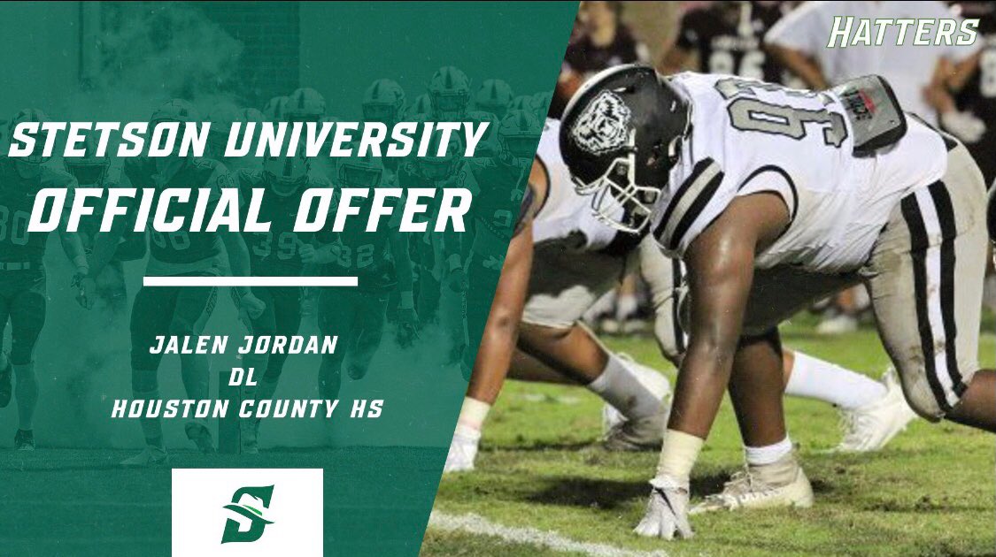 jalenjordan77's tweet photo. I’m extremely blessed to receive my 2nd division 1 offer from Stetson university ‼️@Coach_Lamp23 @BearDownHOCO @Ztaisler @HocoRecruits @RecruitGeorgia @MOMINTOFTRUTH @cbtaylor27 @coachbkyoung https://t.co/zph0XiKGPR