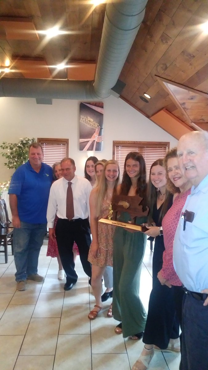 Chezsports's tweet photo. State champion @tauntonsoftball team and state champion javelin thrower Hannah McEntee is honored at Taunton Kwanis Club Inc. @kelseyyy__24 @hannaaldrich @McaloonKenzie https://t.co/U7k8CsJc5I