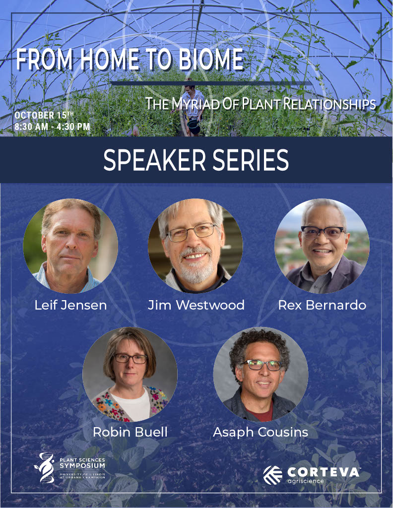 We are excited to announce our speakers for this year! Access our website for registration, abstracts submission, and more information: symposium.cropsciences.illinois.edu

@robin_buell
 
@Asaph_Cousins

#plantinteraction #photosynthesis #weedscience #genomics #plantbreeding #plantsciences