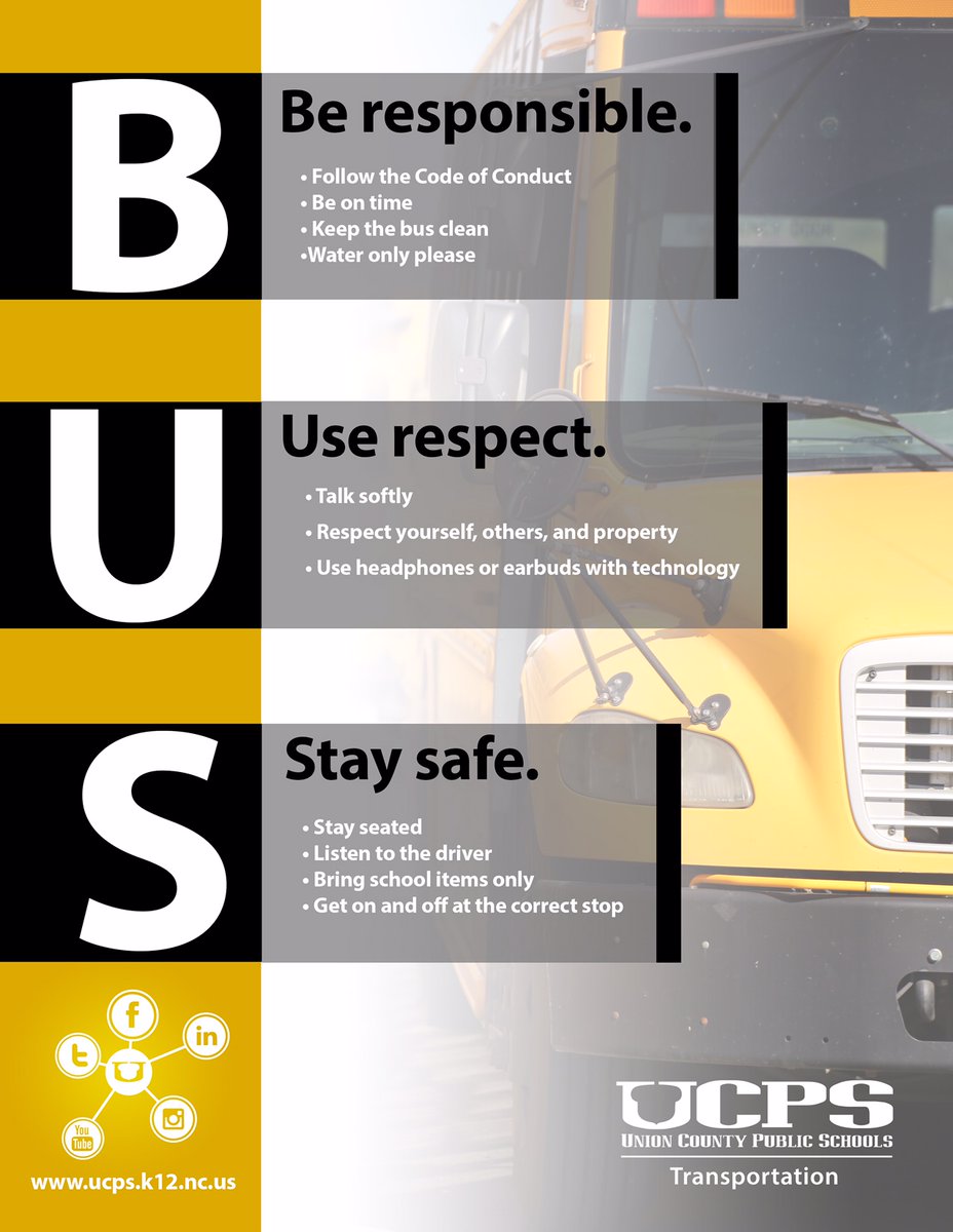 Back to school is getting real!  Just delivered bus expectations to #UCPSTransportation <a href="/UCPSNC/">Union County Public Schools</a>