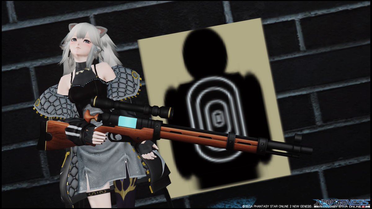 walkerpso2's tweet image. #PSO2NGS
#メンテの日なのでssを貼る
#PSO2ホロライ部
ししろん×射撃場