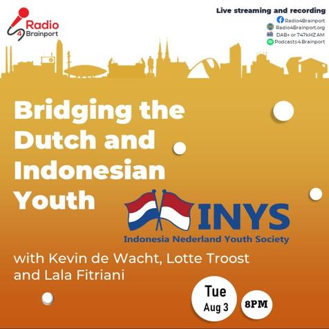 radio4brainport's tweet photo. At 8 PM: highlight in the relationship between the Dutch and the Indonesians! The INYS (Indonesia Nederland Youth Society) connects. What does a strong relationship bring for both countries and its youth? Tune to https://t.co/VfI0KzFNc1 or DAB+  or 747 AM in Eindhoven https://t.co/Q4ZlDW44rG