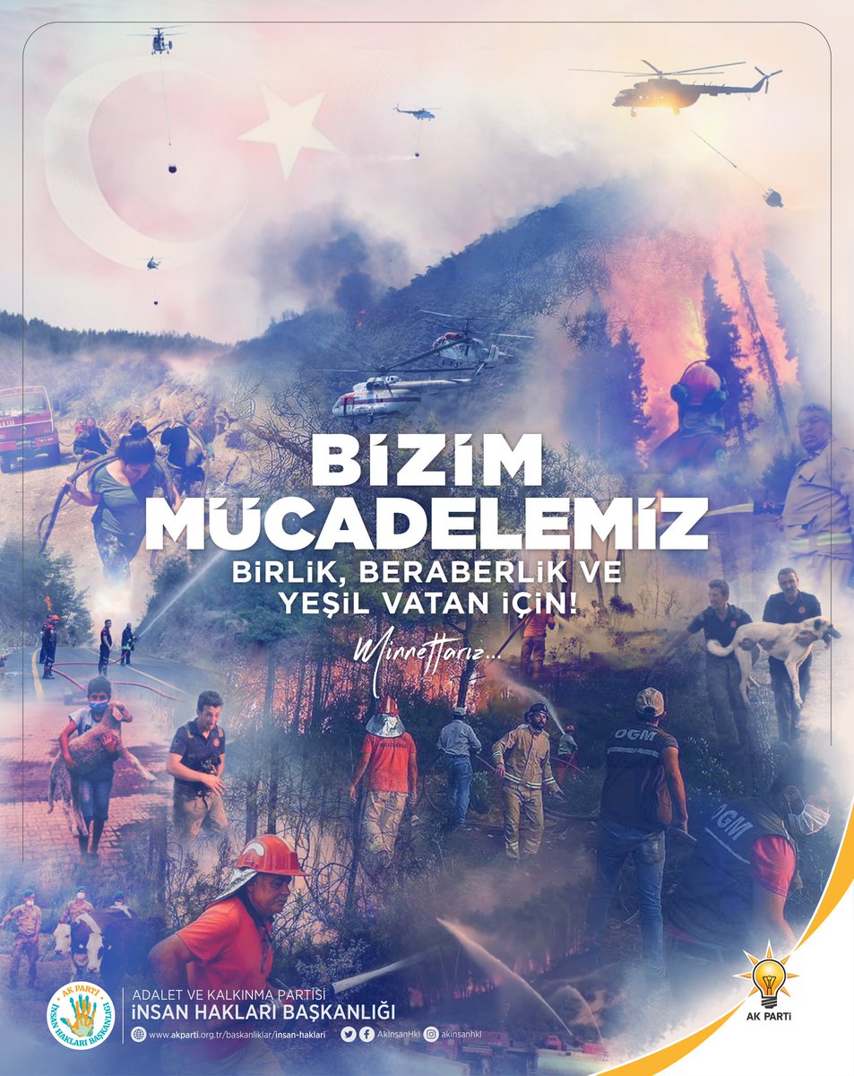 Bizim Mücadelemiz Birlik, Beraberlik ve Yeşil Vatan İçin!

Ülkemizde gerçekleşen orman yangınlarına karşı birlik ve beraberlik içinde mücadele veren herkese minnettarız.

#BizimMücadelemiz
#StrongTürkiye
#YeşilVatan